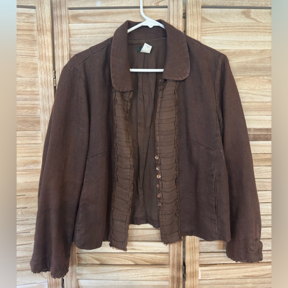 J. CREW BROWN JACKET SIZE 12